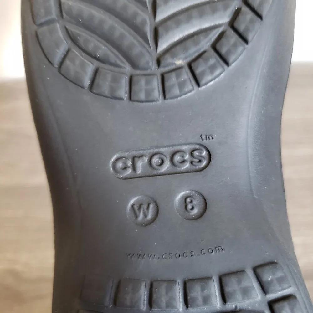 Crocs Kadee Slingback Slip-On Ballet Flats Shoes Cutouts Black Size Women's 8